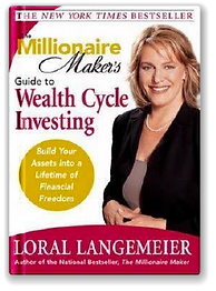 Book titled "Millionaire Maker's Guide to Wealth Cycle Investing" with a picture of a woman on the cover